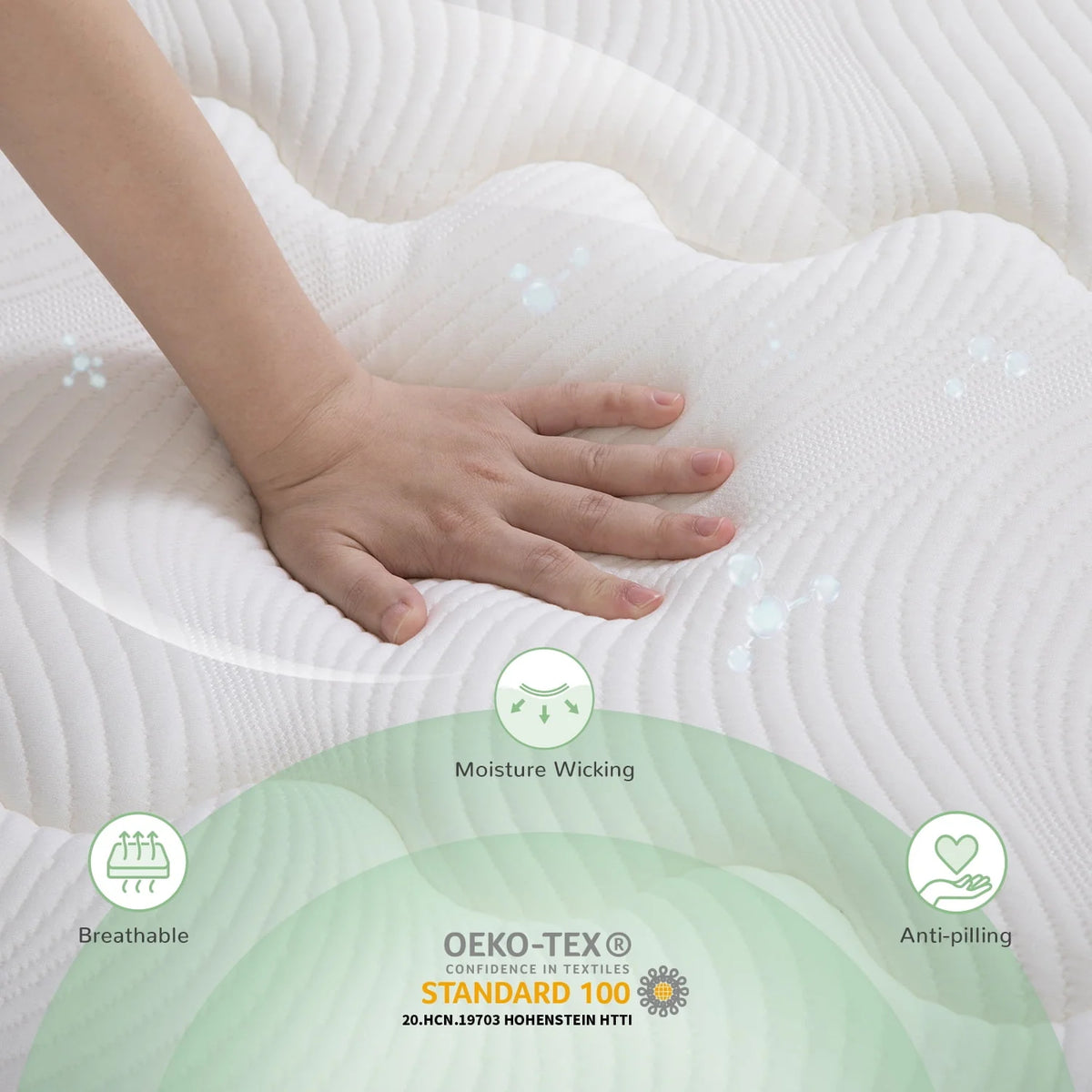 10 Memory Foam Pocket Spring Hybrid Mattress X726525