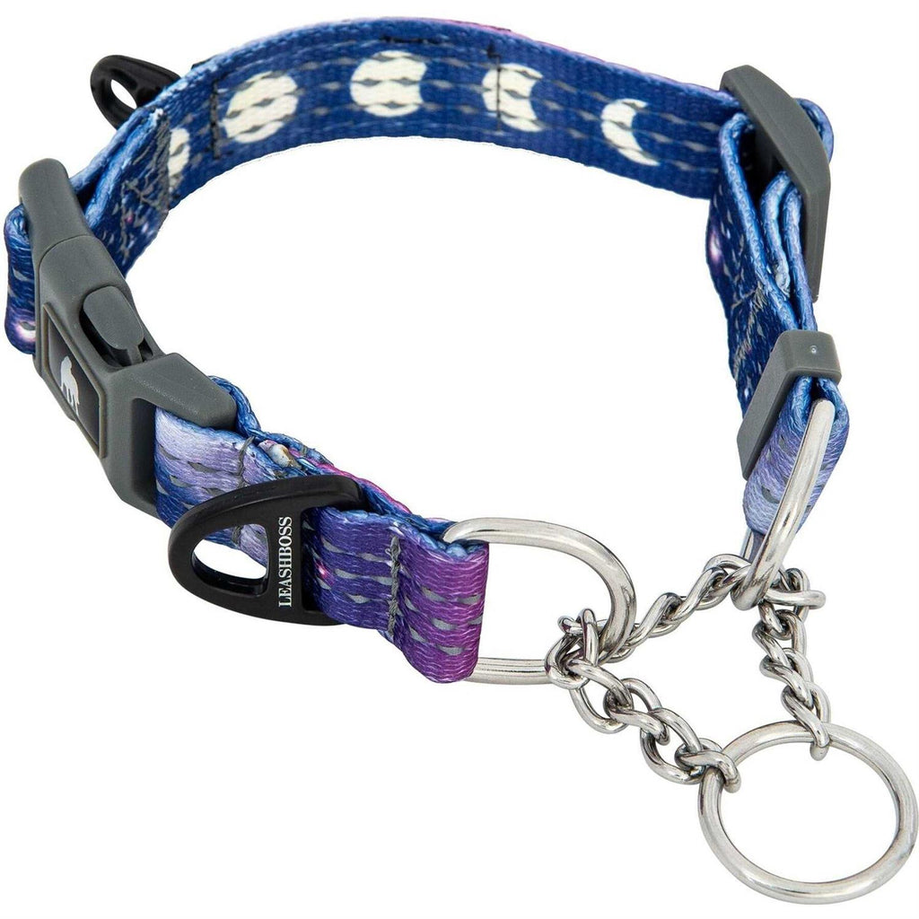 Patterned Reflective Chain Martingale Dog Collar H421999