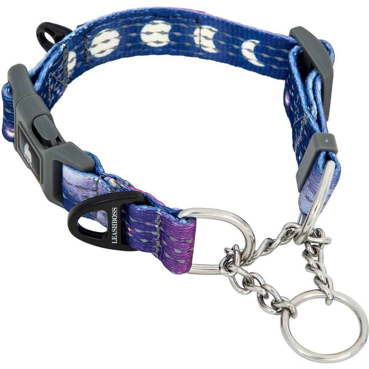 Patterned Reflective Chain Martingale Dog Collar H421999