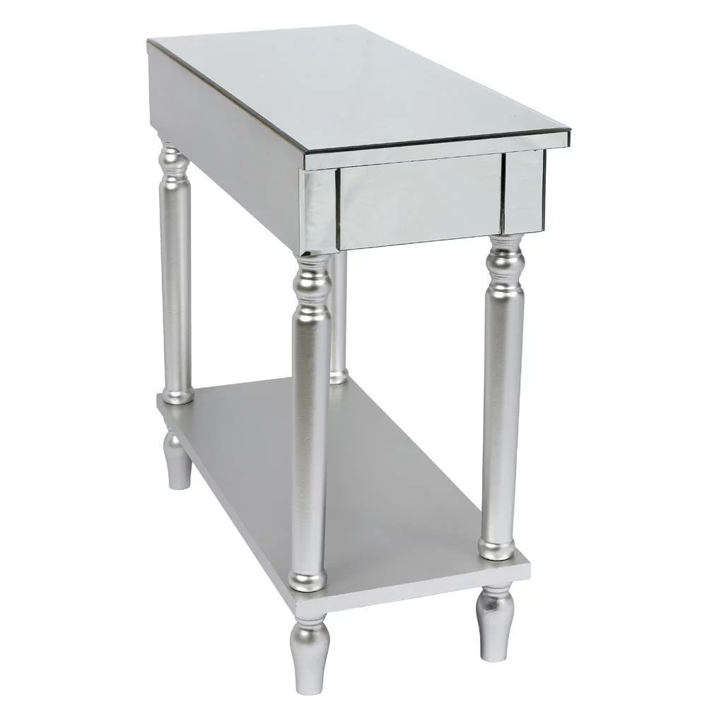 Mirrored Sofa Table with Shelf S1374