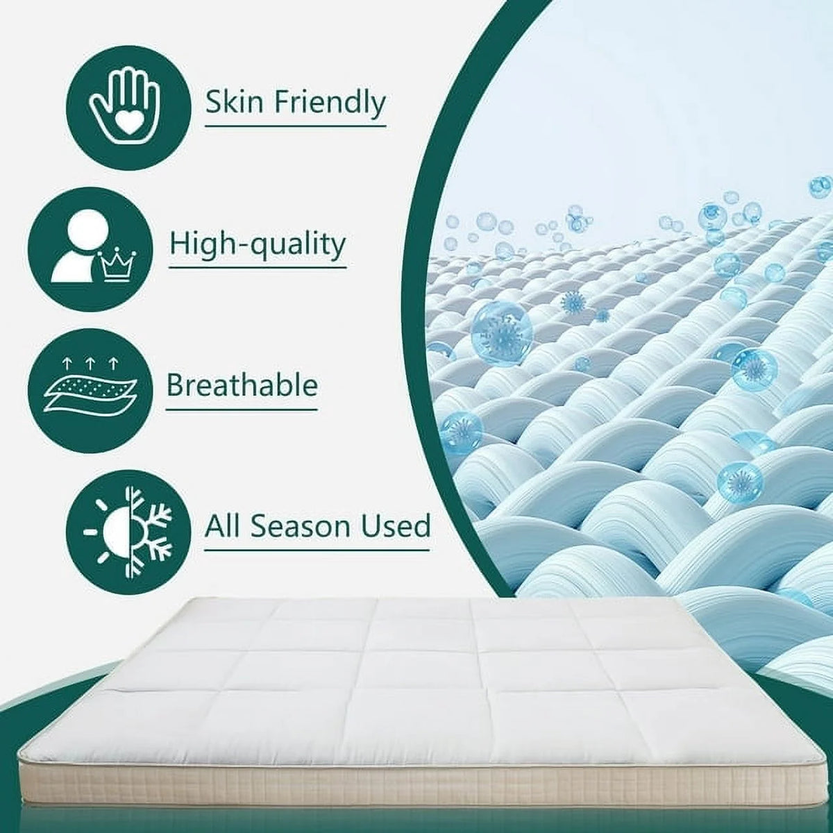 Reversible Sherpa Fleece Foam Floor Mattress K521051