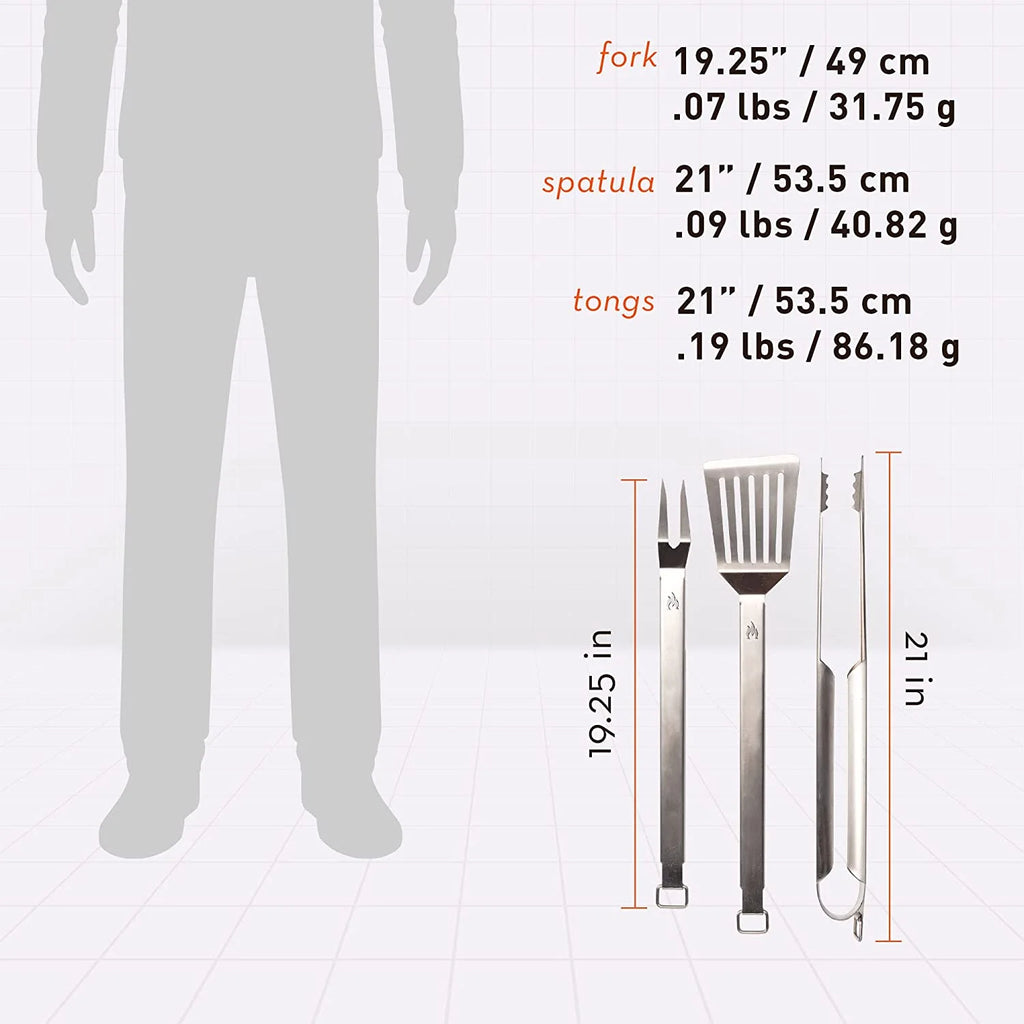 Stainless Steel BBQ Grill Tools 2 Piece Set V562308