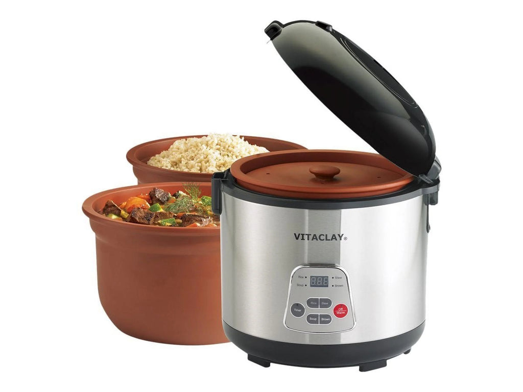 2-in-1 Rice Slow Cooker & Clay Insert J95480