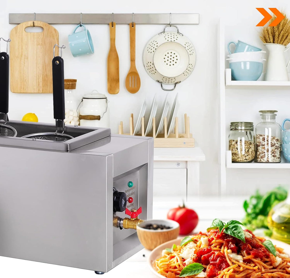 2 Holes 1500W Commercial Pasta Cooker H5918