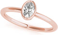 Oval Diamond Solitaire Engagement Ring in 14K Gold Y282
