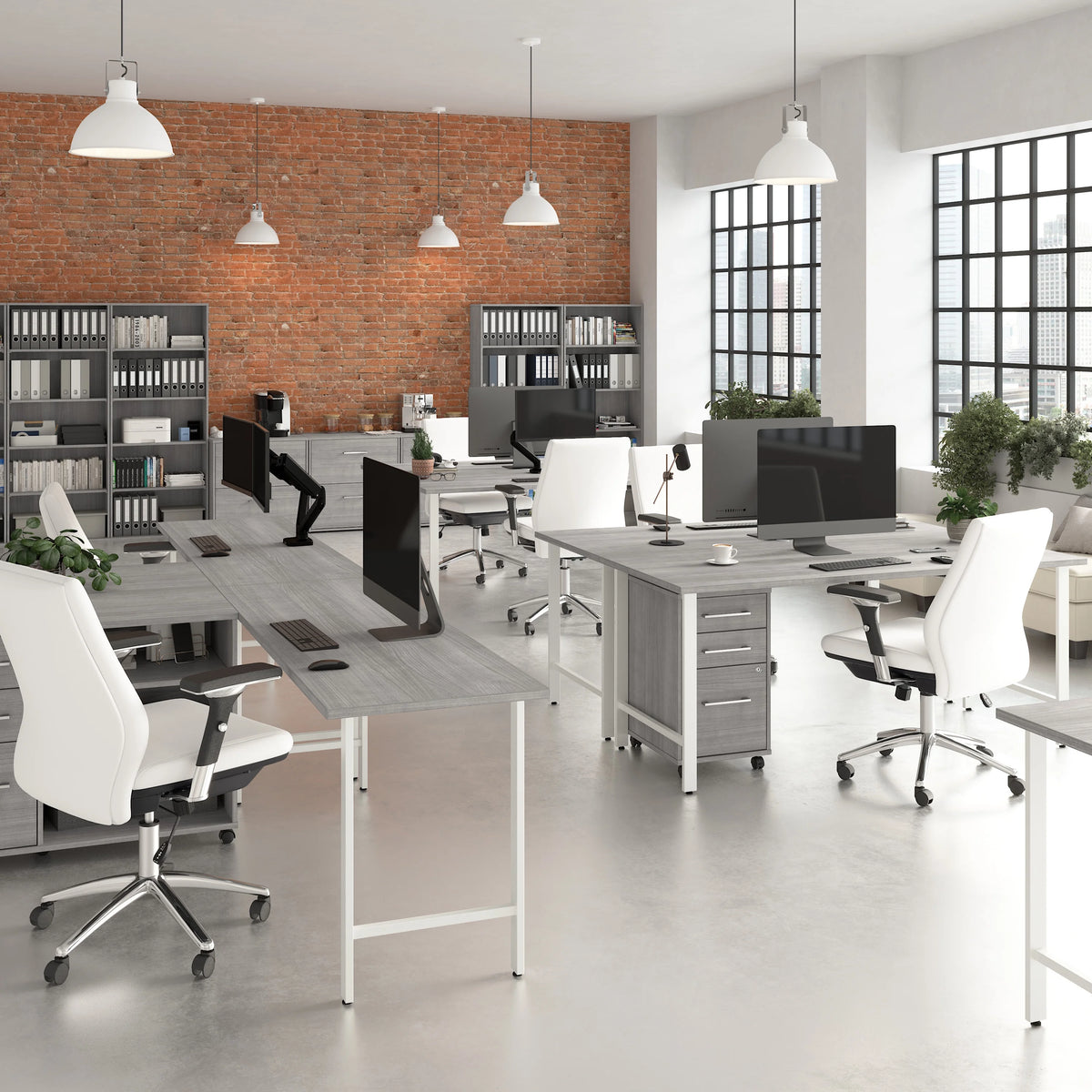 60W x 30D Computer Desk in Platinum Gray T53743