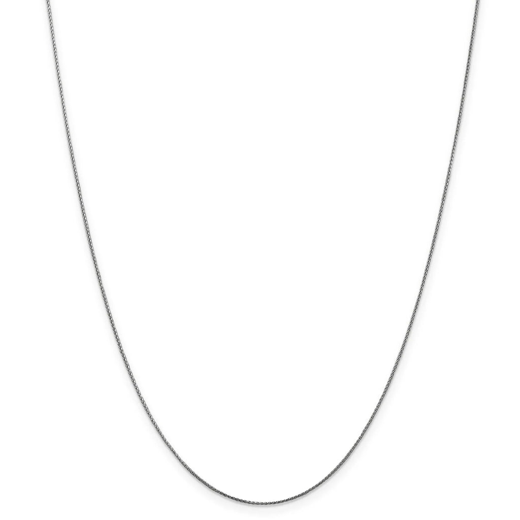 14K White Gold Diamond Cut Spiga Chain W610690
