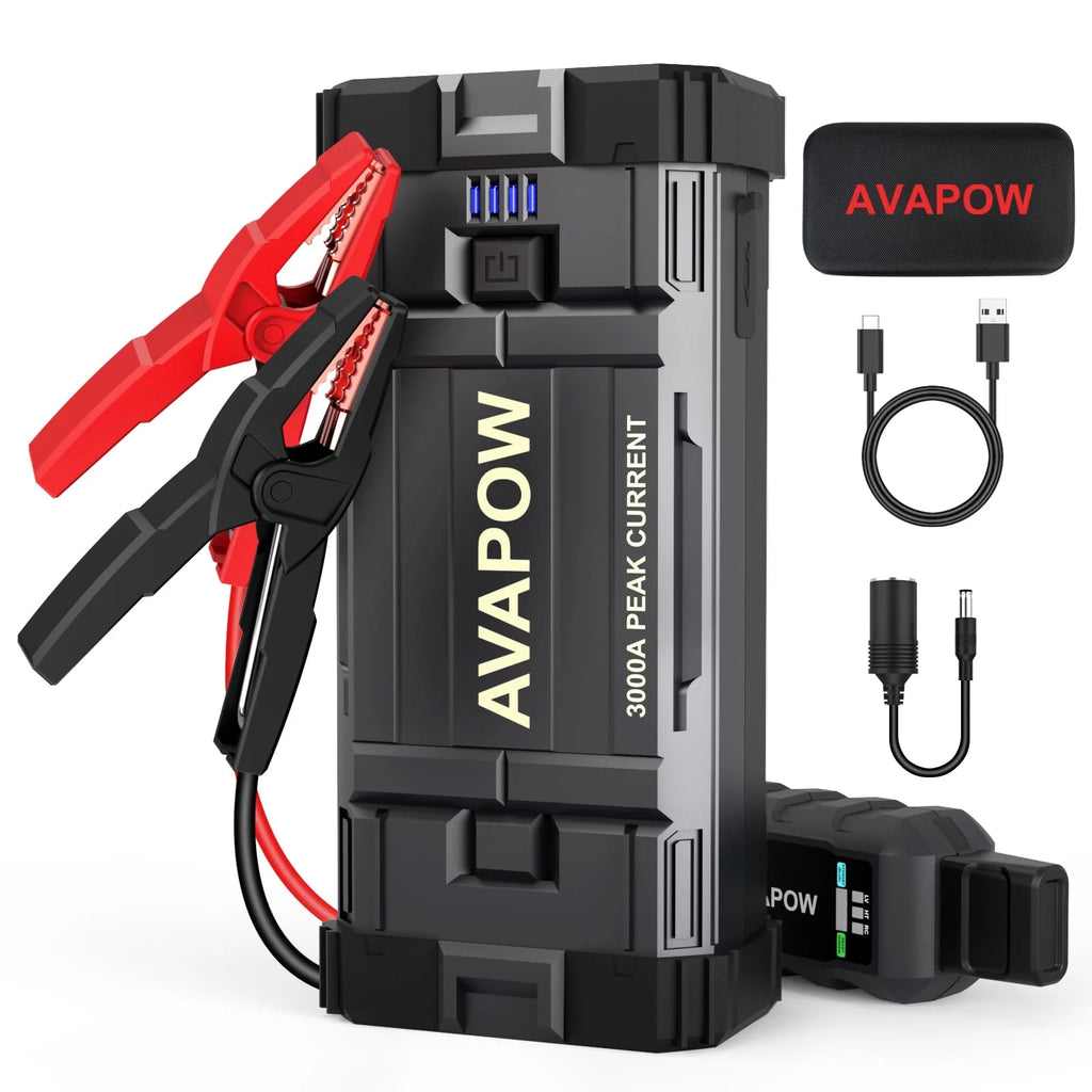 3000A Peak Portable 12V Lithium Jump Starter U43062