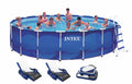 18ft x 48in Round Metal Frame Above Ground Swimming Pool Set H907