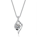 Moissanite Solitaire Necklace S925 Sterling Silver 1CT U990832