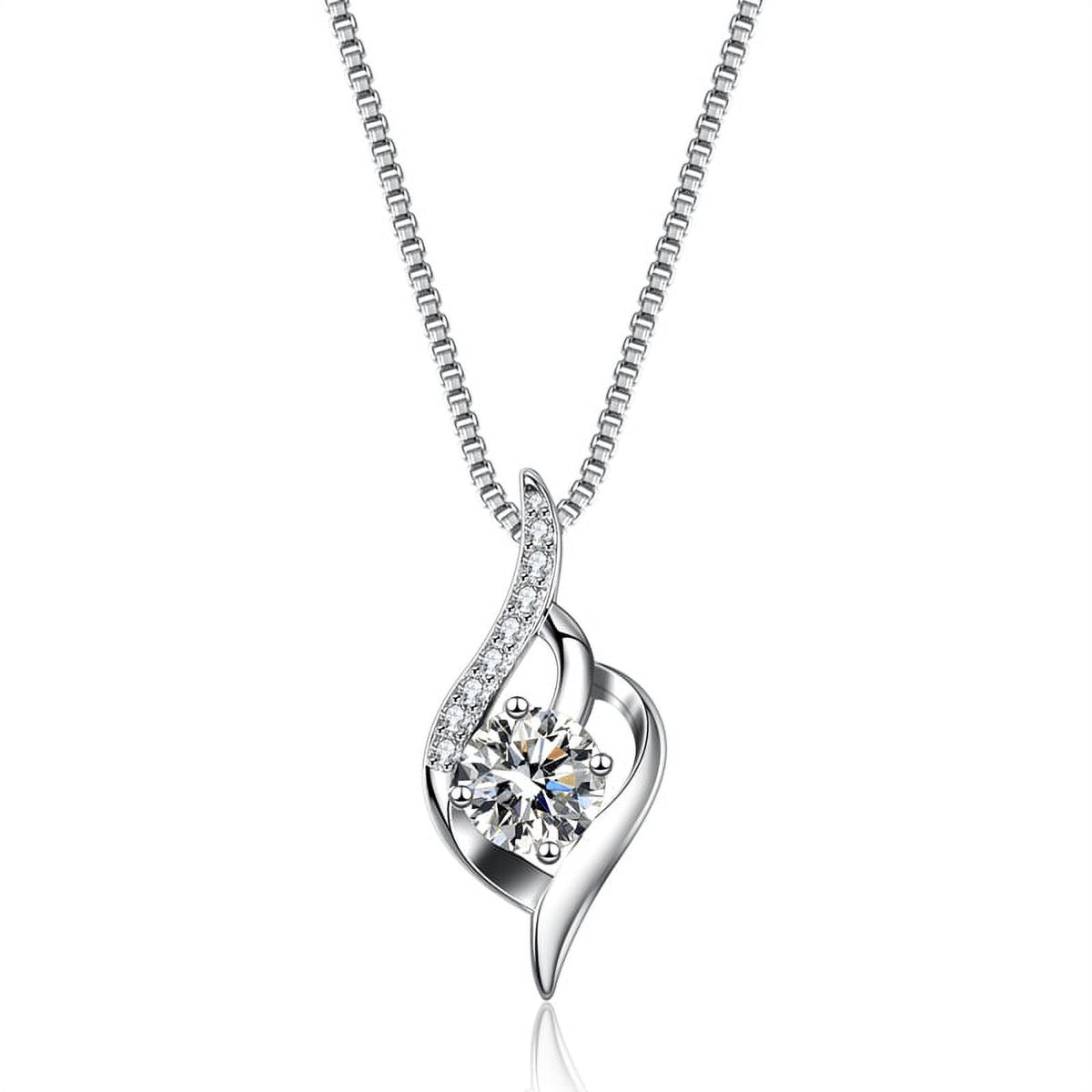 Moissanite Solitaire Necklace S925 Sterling Silver 1CT U990832