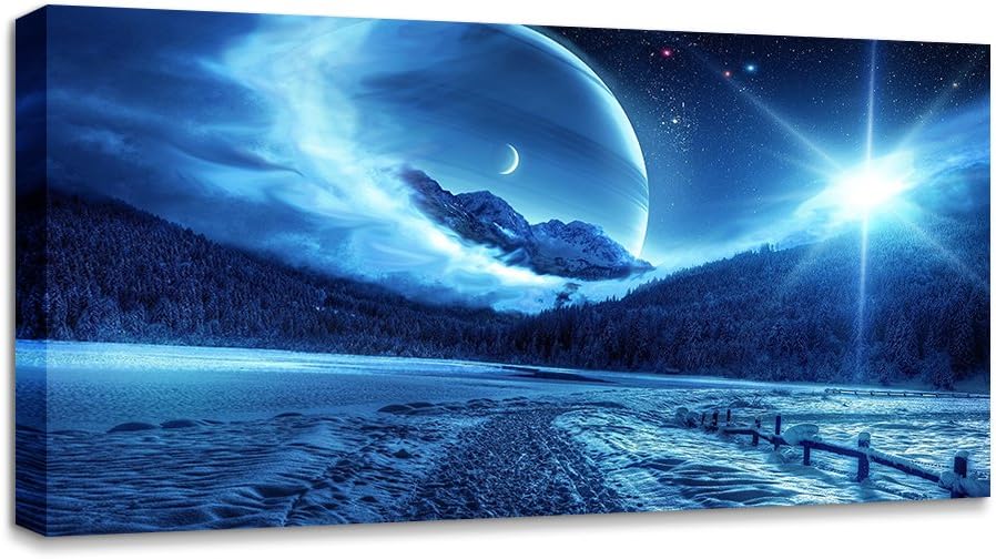 Blue Ocean Mermaid Canvas Wall Art H191790