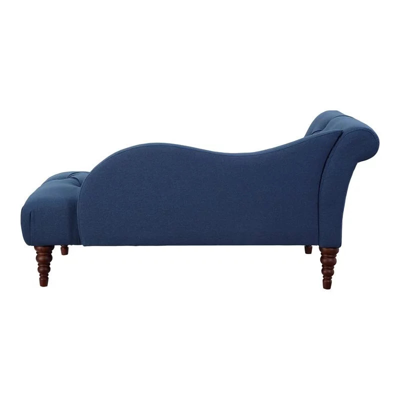Blue 66" Textured Fabric Chaise C4722