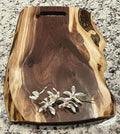 Black Walnut Double Live-Edge Wood Cutting Board 20" x 12.5" H4950