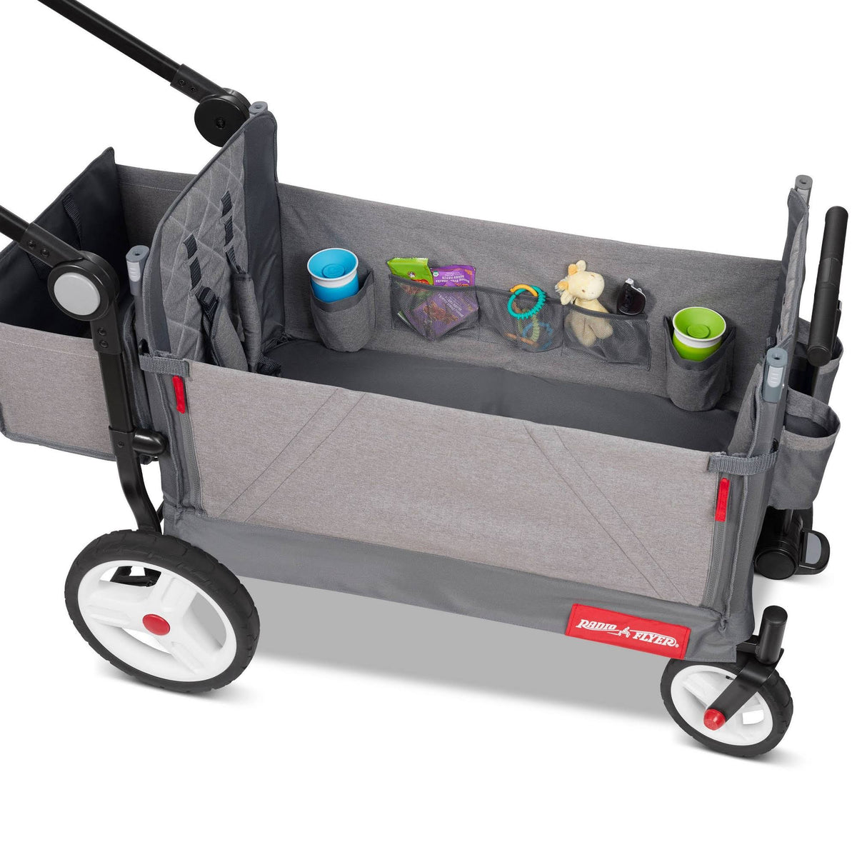 Grey Stroller Wagon with Canopy and Bag B262
