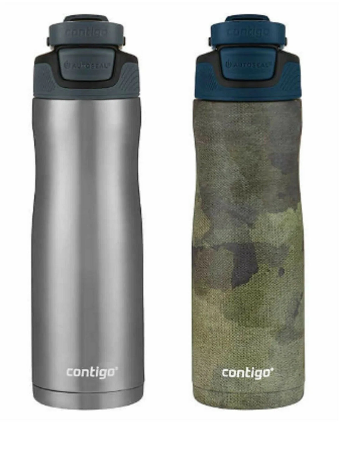 20 oz Vacuum Insulated Stainless Steel Water Bottles with Wide Mouth Lid (2 Pieces) G2731