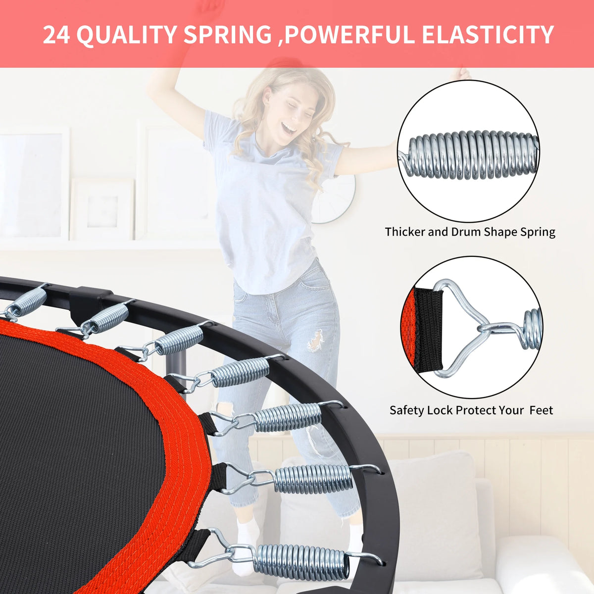 40 Mini Trampoline with Adjustable Foam Handle X387