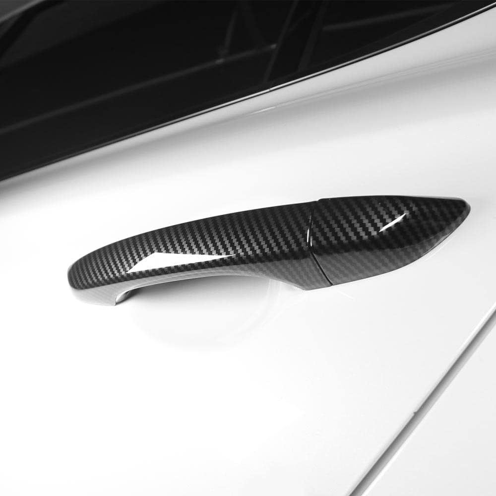 Carbon Fiber ABS 4PCS Door Handle Covers Pack of 2 B43587