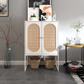 Natural Rattan 2 Door Free Standing Cabinet with Adjustable Shelf Q38482