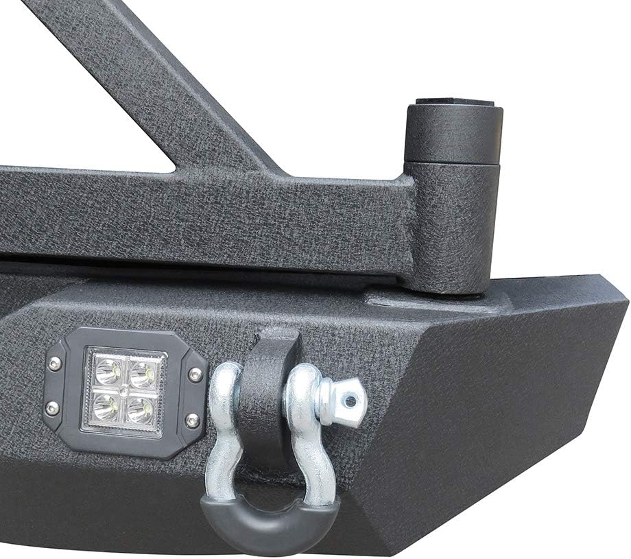 Texture Black Rear Bumper with Tire Carrier for JEEP Wrangler JK R7779