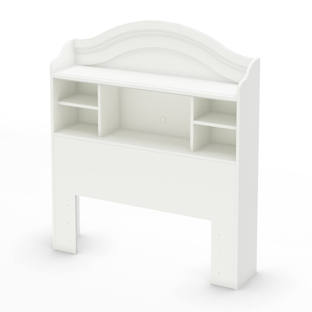 Pure White Twin Bookcase Headboard M81398