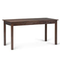 Solid Wood Computer Desk in Distressed Charcoal Brown C434846