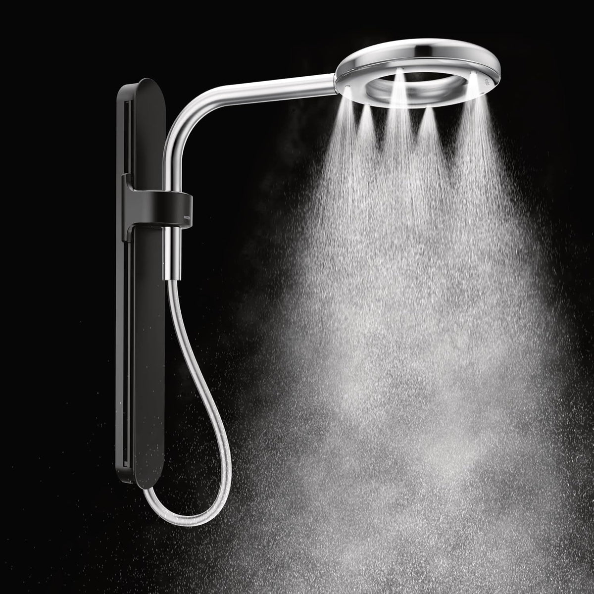 Chrome/White Rainshower Shower D699