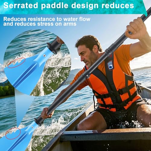 Adjustable Kayak Paddles 4 Pieces with Paddle Leash O6018