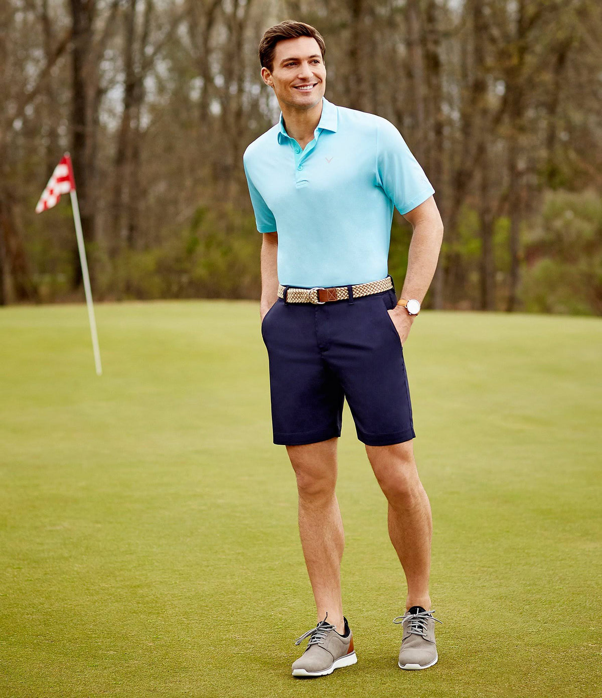 Classic Flat-Front 10 Inseam Golf Shorts Z9482