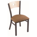 Pewter Finish Beechwood Seat Chair with Natural Maple Back Q830