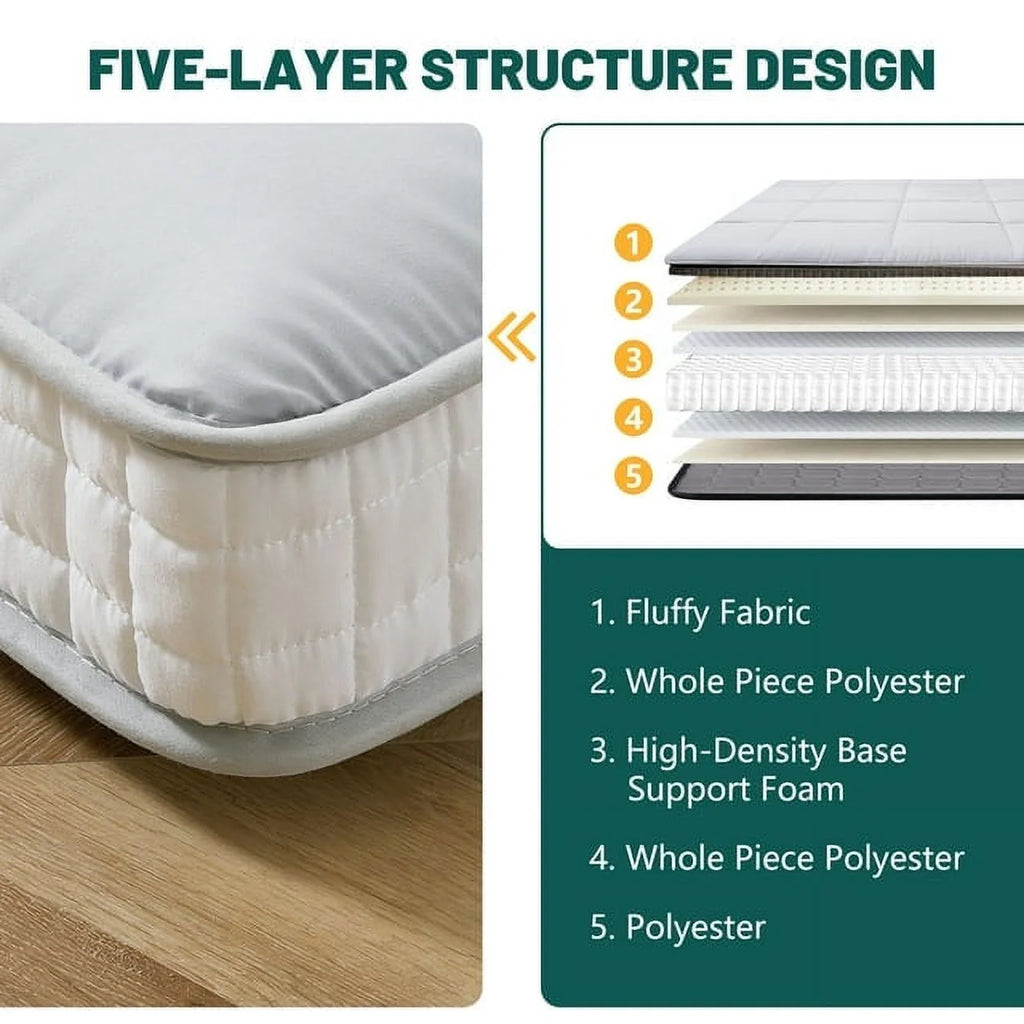 Reversible Sherpa Fleece Foam Floor Mattress K521051