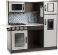 Wooden Pretend Play Toy Kitchen with Ice Cube Dispenser A996