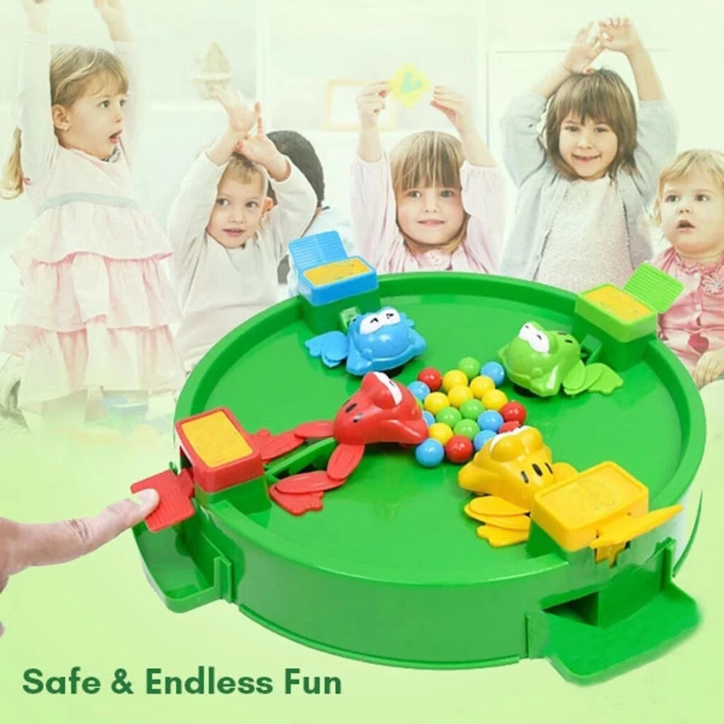 Green Clay Hungry Frogs Desktop Game F598