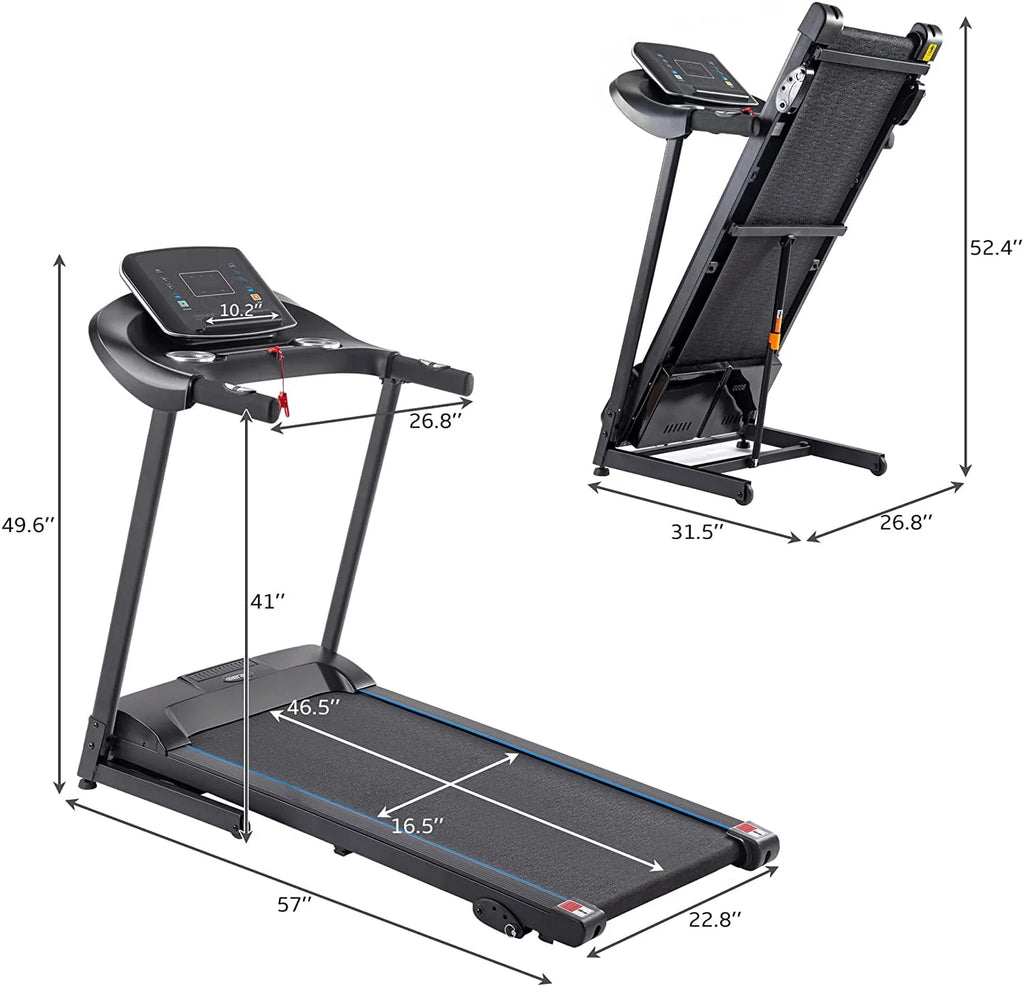 3.5HP Foldable Electric Treadmill with Incline D8553
