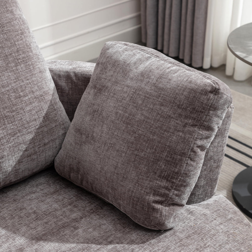 Oversized Round Swivel Accent Chair with 3 Pillows W1639