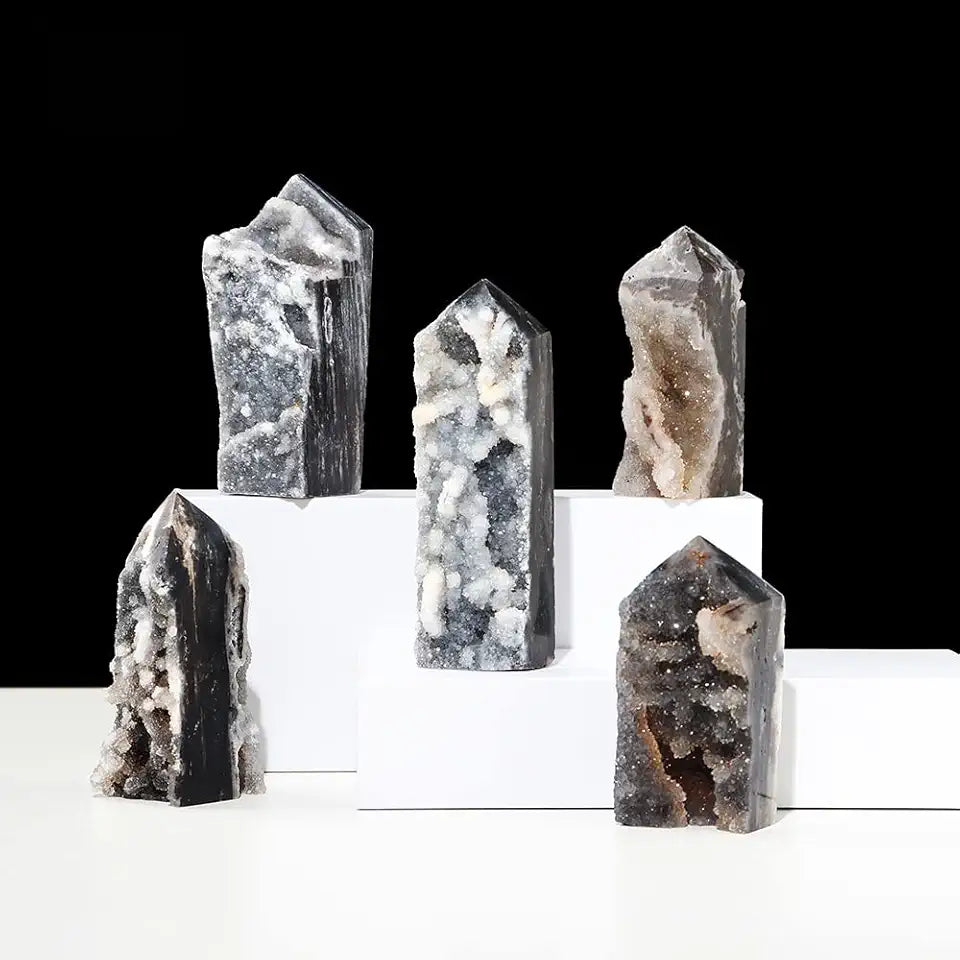 Sphalerite Point Tower Natural Quartz Crystal Column C350