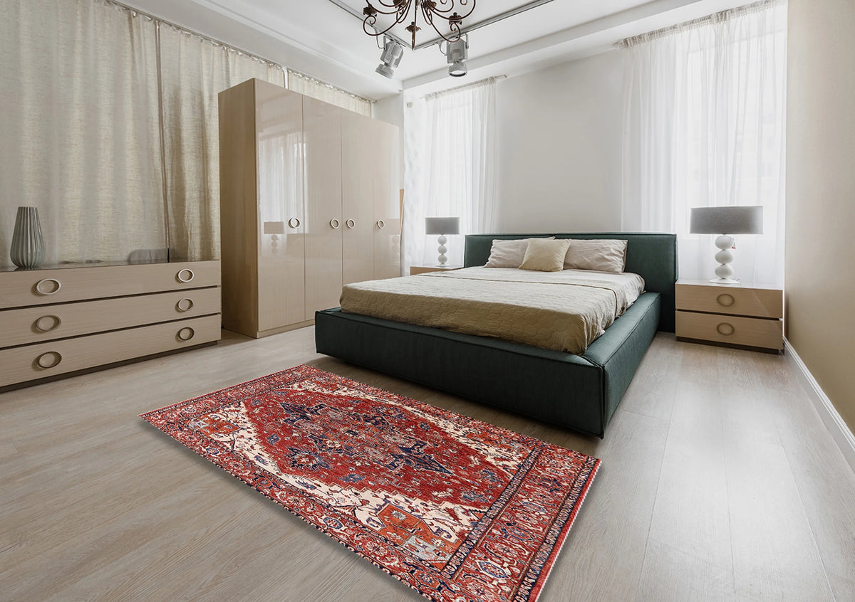Red Persian Rectangle Area Rugs, 2' x 4' F617942