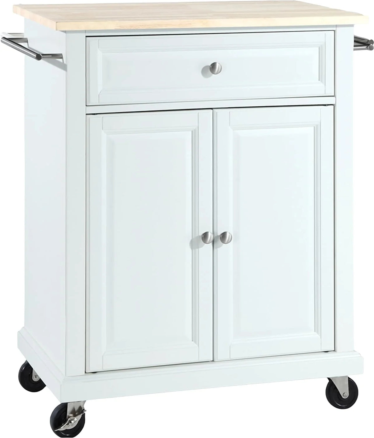 Compact Kitchen Island with Natural Wood Top X751725