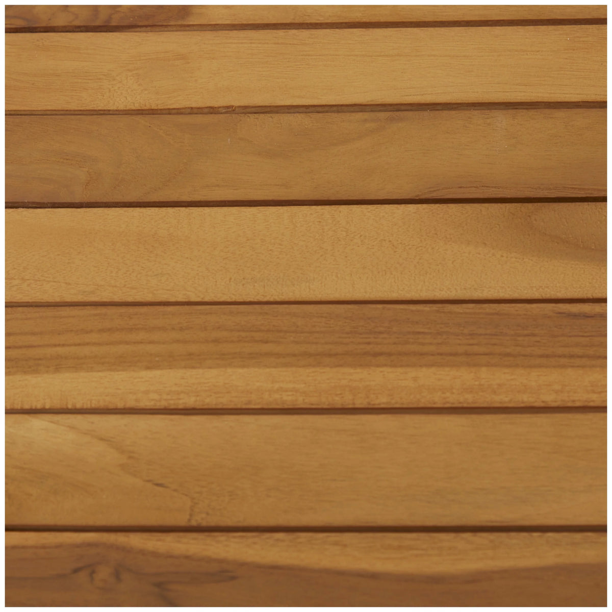 36" x 30" Brown Teak Wood Slatted Outdoor Dining Table A351126
