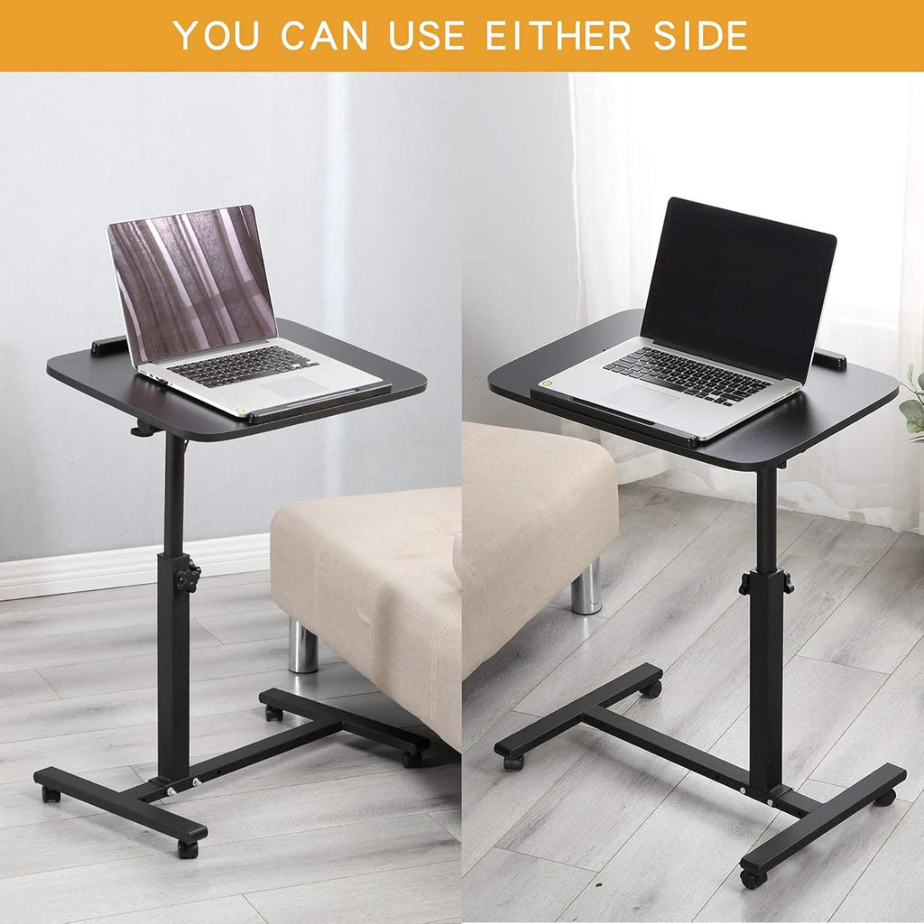 Adjustable Overbed Bedside Table with Wheels Y3600