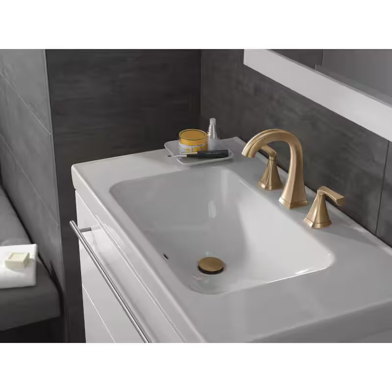 8 in. Widespread Double Handle Bathroom Faucet in Champagne Bronze A633