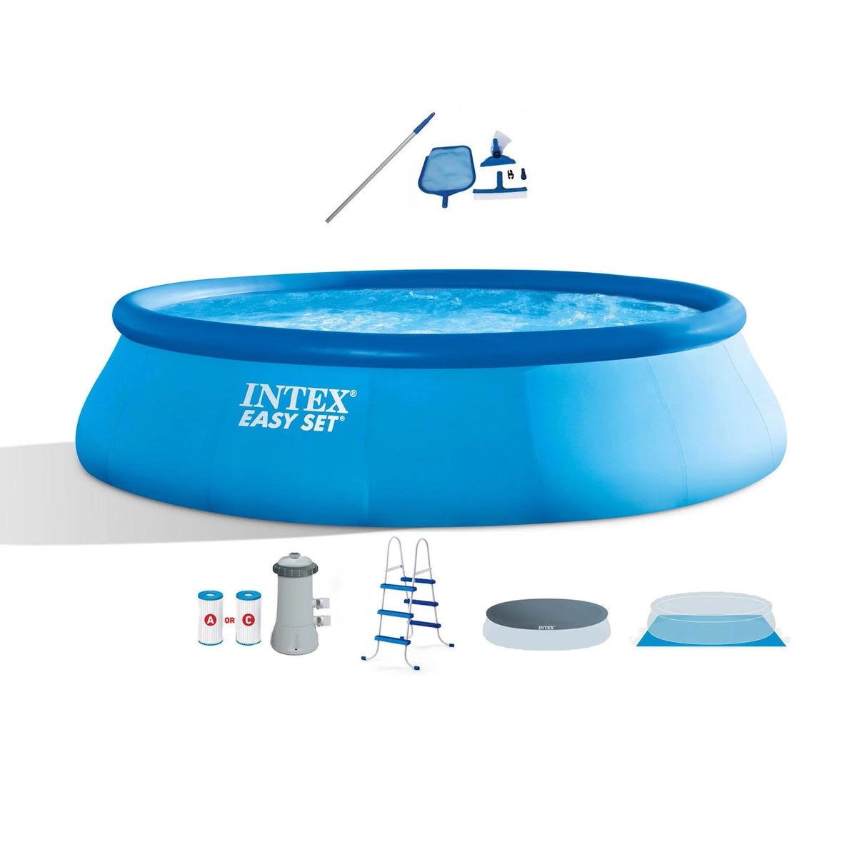 15' x 42 Inflatable Swimming Pool and Maintenance Kit N5286