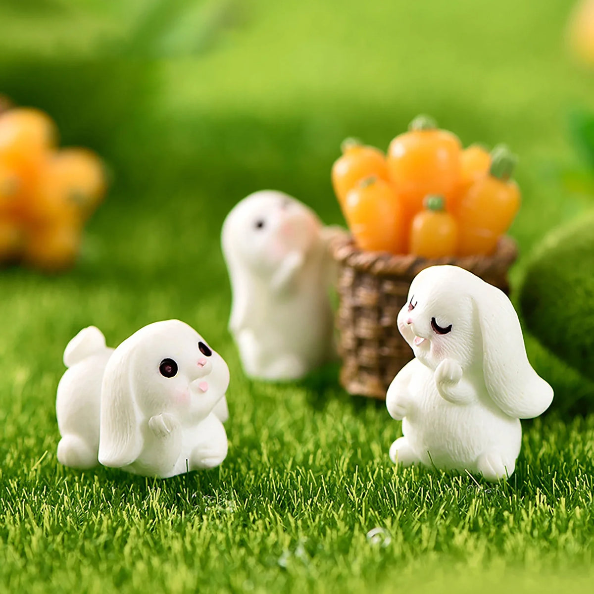 Bunny Figurine Resin Rabbit Miniature T450745