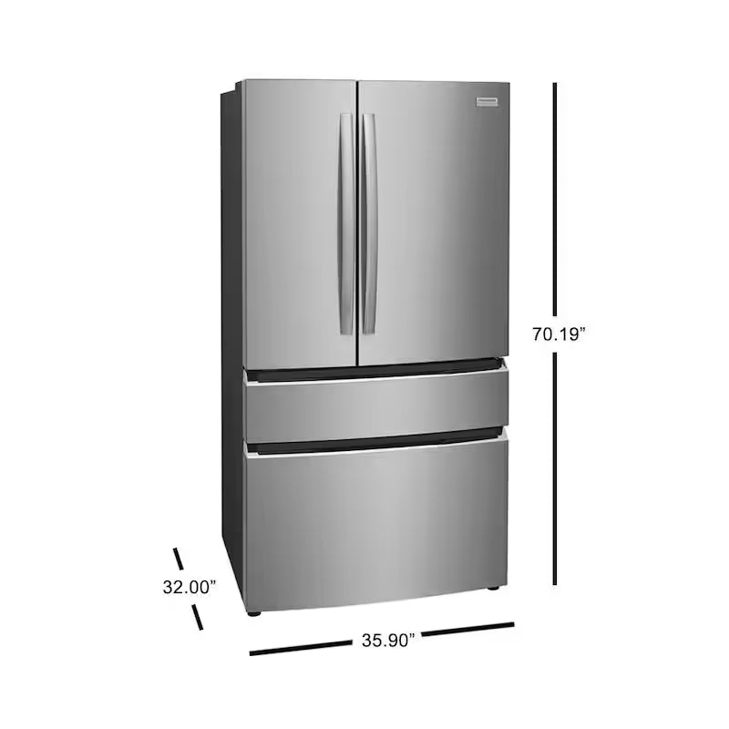 21.4 cu. ft. 4-Door French Door Counter Depth Refrigerator in Stainless Steel F19930