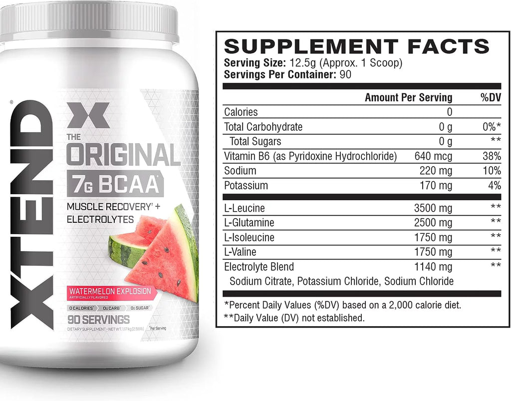 BCAA Powder Watermelon Electrolytes 90 Servings T7472