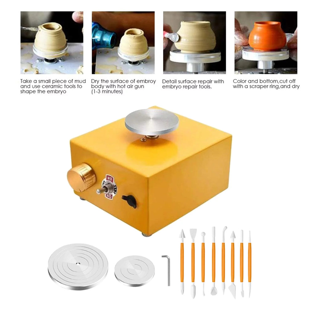Mini Clay Making Forming Machine with 8 Ceramic Shaping Tools D933