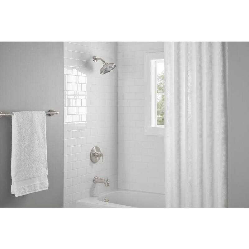 Single Handle 1-Spray Tub and Shower Faucet 1.8 GPM Brushed Nickel P993