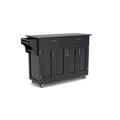 Black Wood Rolling Kitchen Cart G4225