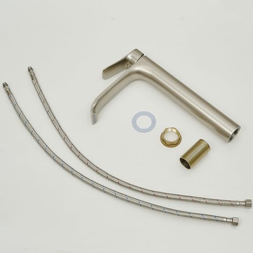 Brushed Nickel Single Handle Waterfall Vessel Sink Faucet T2804