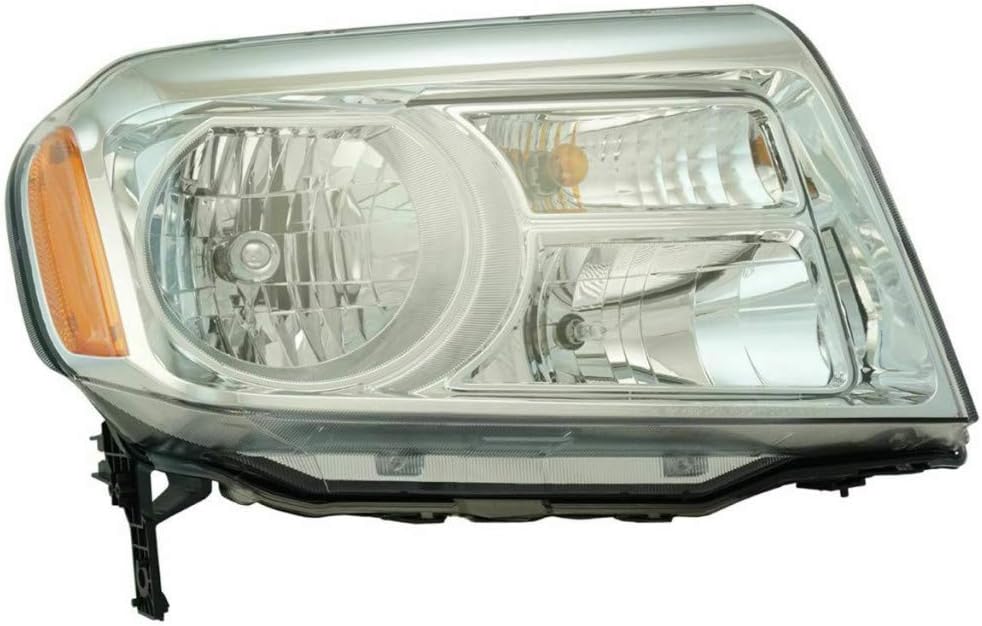 Headlight Assembly for 2012 2013 2014 Honda Pilot Driver and Passenger Side with Bulbs J8879